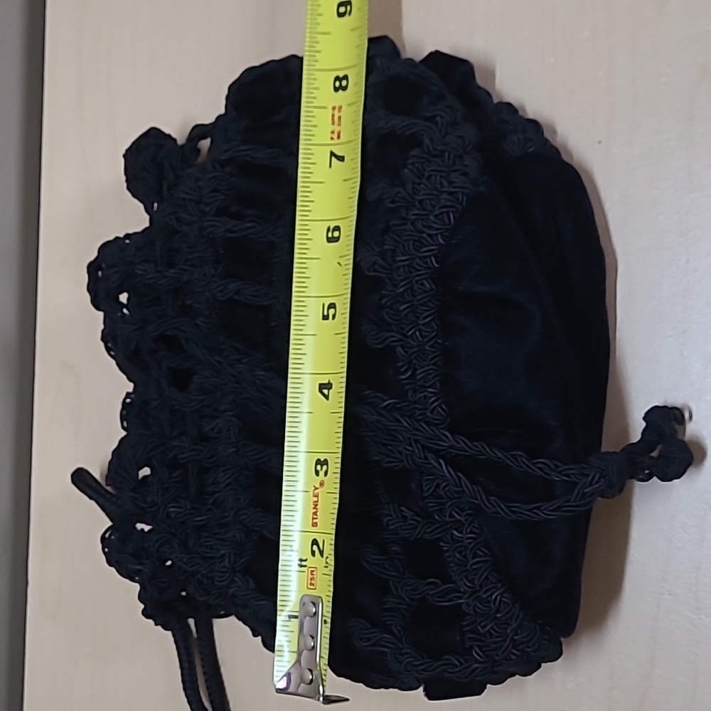 Vintage Black Crochet Women's Bag - Picture 5 of 8